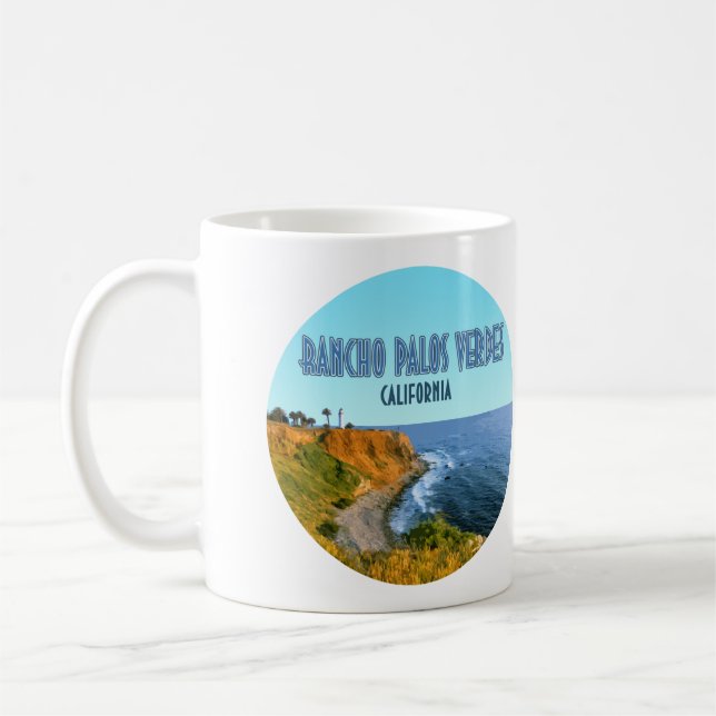 Rancho Palos Verdes California Leuchtturm Kaffeetasse (Links)