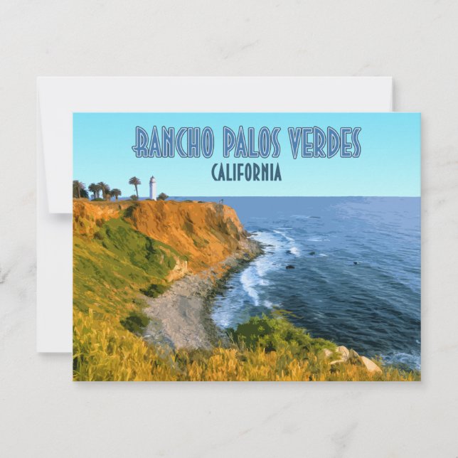Rancho Palos Verdes California Point Vicente Card (Vorderseite)