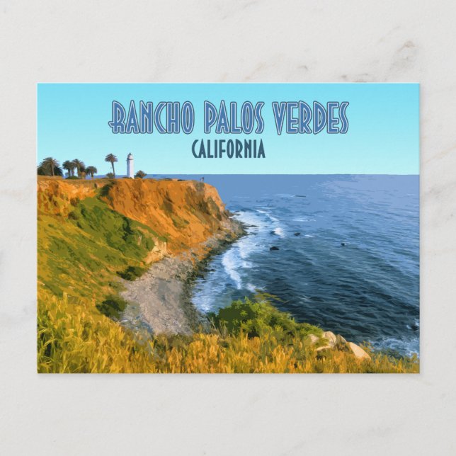 Rancho Palos Verdes California Point Vicente Postkarte (Vorderseite)