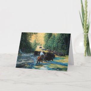 Ranchpferd und Angus-Viehherden-Antrieb und -fluß Karte