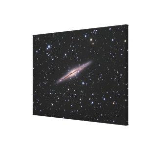 Rand-auf Ansicht des NGC 891 Spiralarms in Andro Leinwanddruck