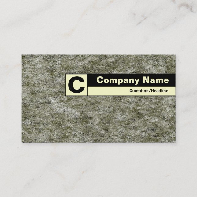 Rand beschriftet Monogramm - Digital Granit Visitenkarte (Vorderseite)