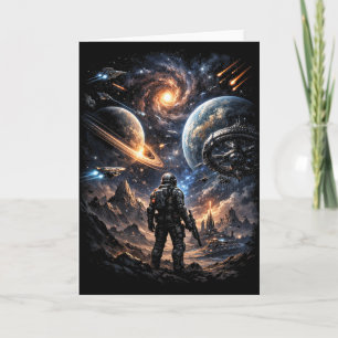 Rand der Galaxie Feiertagskarte