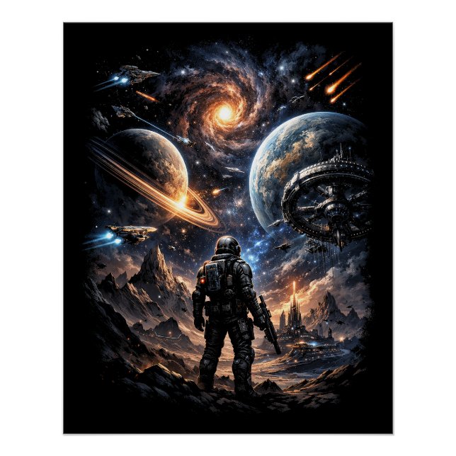 Rand der Galaxie Poster (Vorderseite)