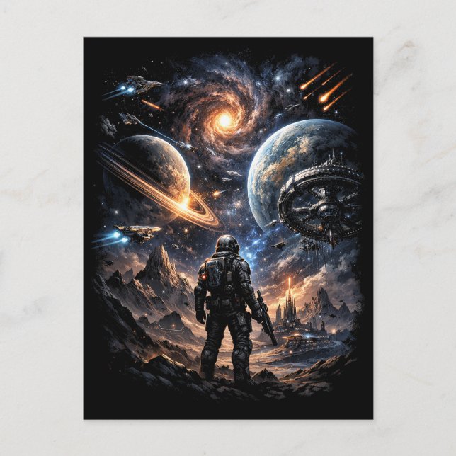 Rand der Galaxie Postkarte (Vorderseite)