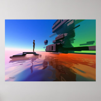Rand der Wahrnehmung - surrealer Kunstdruck Poster