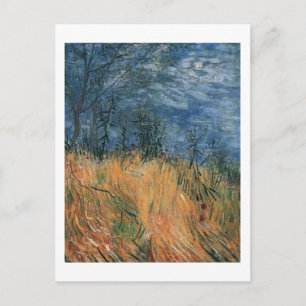 Rand eines Weizenfeldes mit Pflücken 1887, Van Gog Postkarte