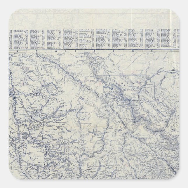 Rand McNally Offiziell 1925 Auto Trails Karte 2 Quadratischer Aufkleber (Vorderseite)