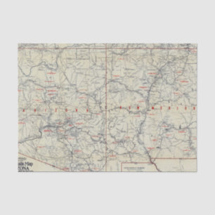 Rand McNally offizielle Auto-Spuren 1925 Seidenpapier