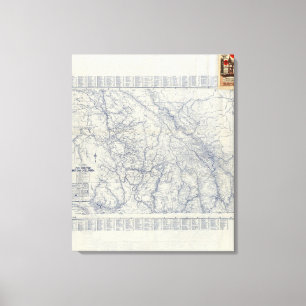 Rand McNally offizielles Auto 1925 schleppt Karte Leinwanddruck