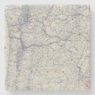 Rand McNally offizielles Auto 1925 schleppt Karte Steinuntersetzer