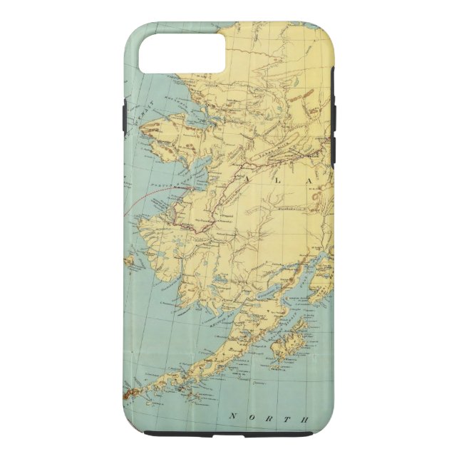 Rand McNallys Karte von Alaska Case-Mate iPhone Hülle (Rückseite)