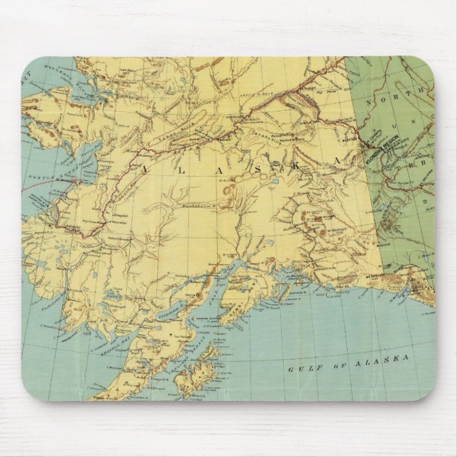 Rand McNallys Karte von Alaska Mousepad (Vorne)