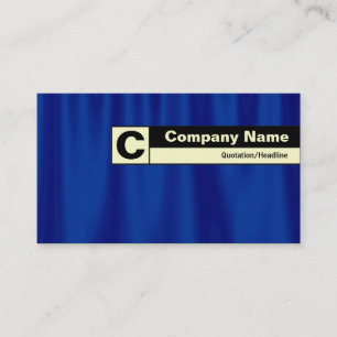 Rand Monogramm - Blauer Vorhang Visitenkarte