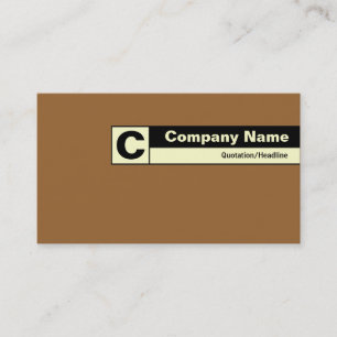 Rand Monogramm - braun 996633 Visitenkarte