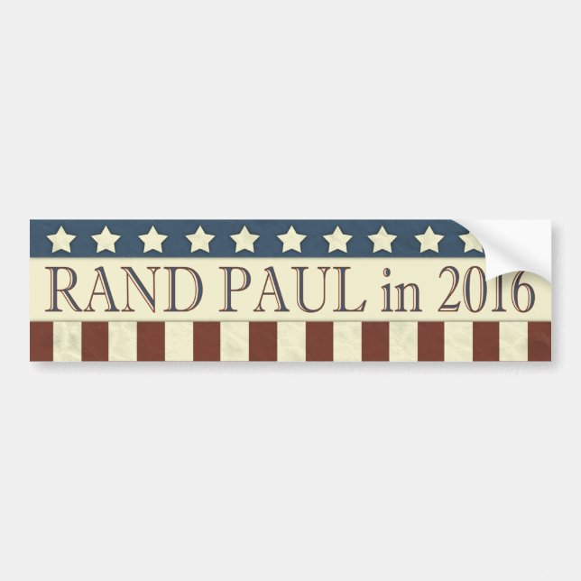 Rand Paul President 2016 Stars Stripes Autoaufkleber (Vorne)