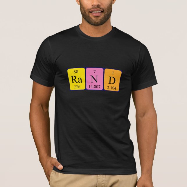 Rand Periodenname-Shirt T-Shirt (Vorderseite)