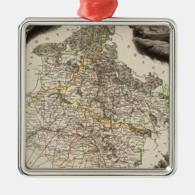 Randabbildungen Silbernes Ornament (Vorne)