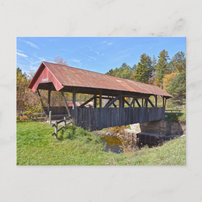 Randall Covered Bridge, Lyndon, Vermont Postcard Postkarte (Vorderseite)