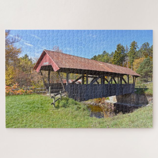 Randall Covered Bridge, Vermont Poster Puzzle (Horizontal)
