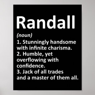Randall Definition Personalisiert Name Funny Birth Poster