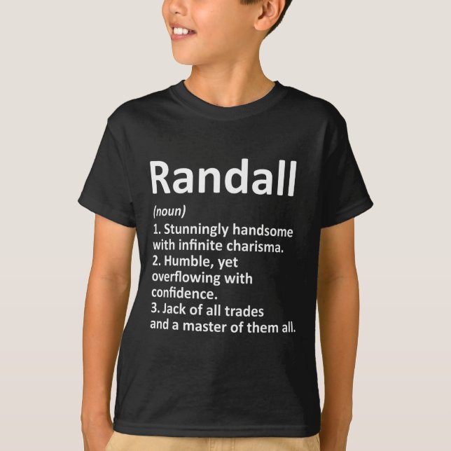 Randall Definition Personalisiert Name Funny Birth T-Shirt (Vorderseite)