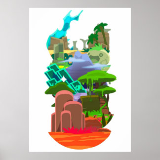 Rändelflächen Poster