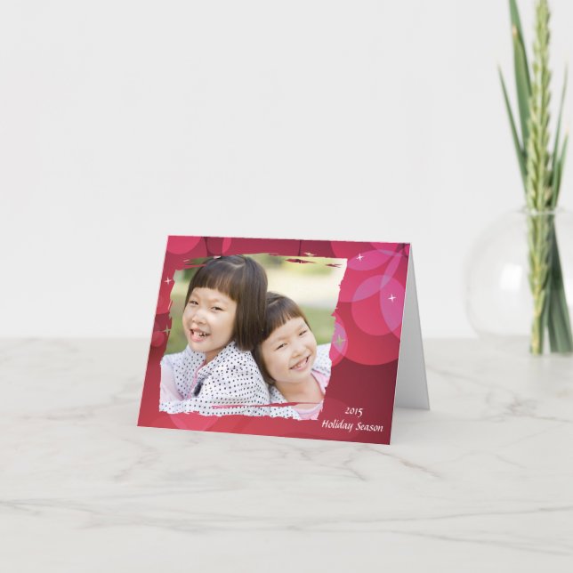 Ränder - Foto-Weihnachtskarte Feiertagskarte (Vorderseite)