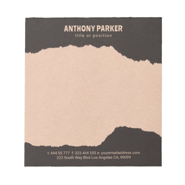 Ränder für schwarze und cremefarbene Papiere Edito Notizblock (Vorderseite)