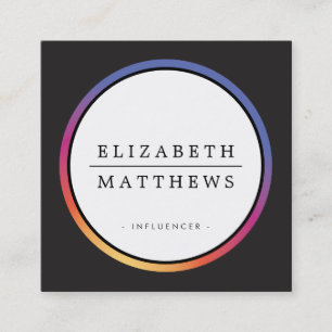 Ränder für SOZIALE MEDIEN Quadratische Visitenkarte