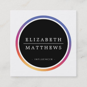 Ränder für SOZIALE MEDIEN Quadratische Visitenkarte