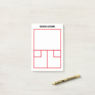 Ränder für Squash-Felder, benutzerdefinierte Ansic Post-it Klebezettel