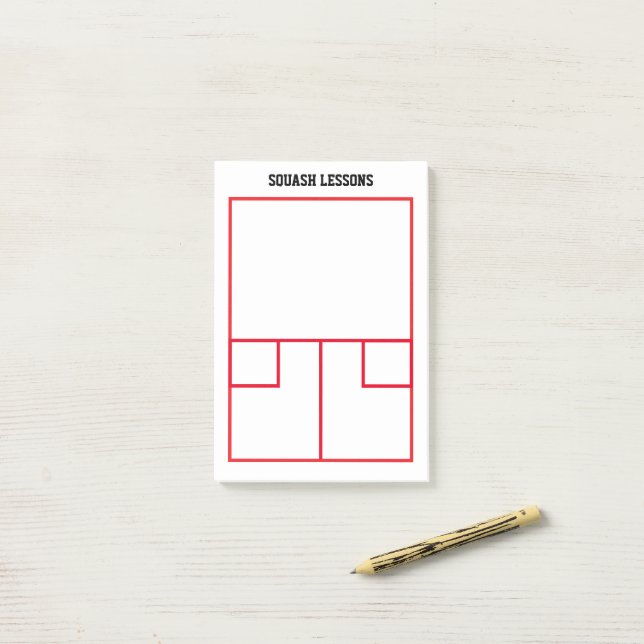 Ränder für Squash-Felder, benutzerdefinierte Ansic Post-it Klebezettel (Auf Schreibtisch)