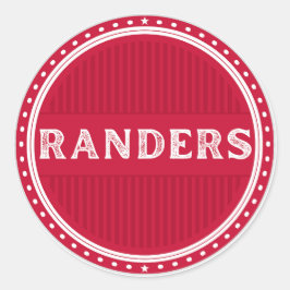 Randers City Pride Emblem – Dänische Identität Runder Aufkleber