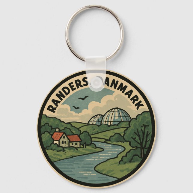 Randers Dänemark Kuppeln Schlüsselanhänger (Vorderseite)