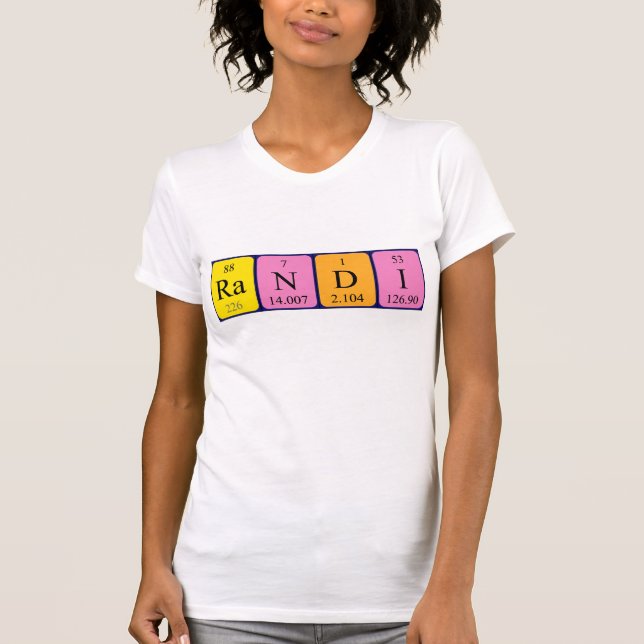 Randi Periodenname Shirt (Vorderseite)