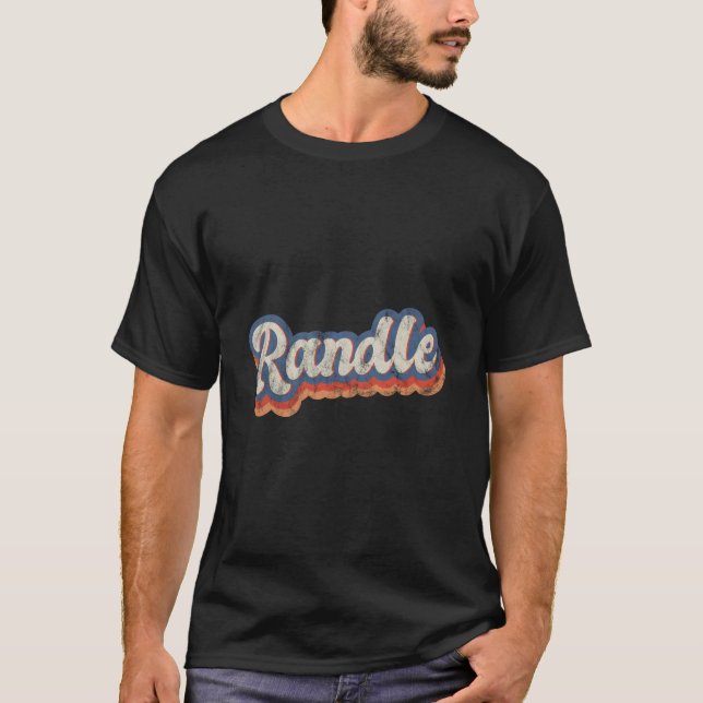 Randle Personalized Name Custom Lettering 70'S T-Shirt (Vorderseite)