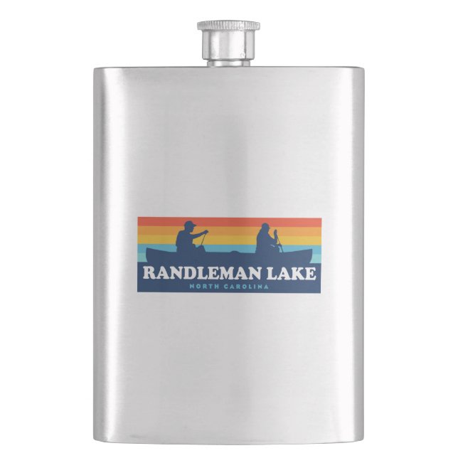 Randleman Lake North Carolina Canoe Flachmann (Vorderseite)