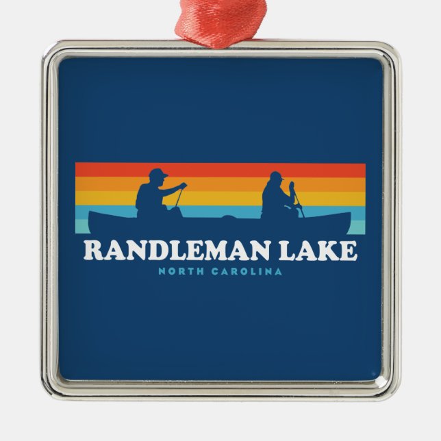 Randleman Lake North Carolina Canoe Ornament Aus Metall (Vorne)