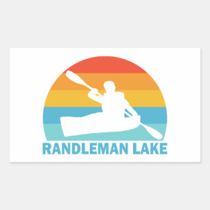 Randleman Lake North Carolina Kajak Rechteckiger Aufkleber