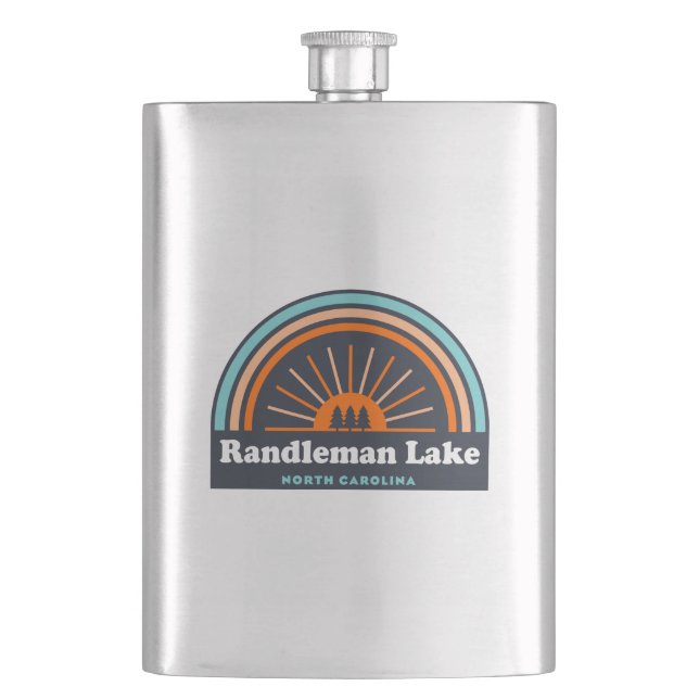 Randleman Lake North Carolina Rainbow Flachmann (Vorderseite)