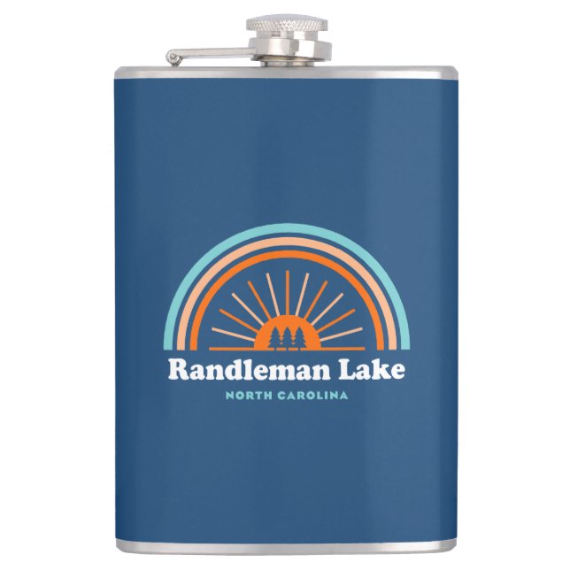 Randleman Lake North Carolina Rainbow Flachmann (Vorderseite)