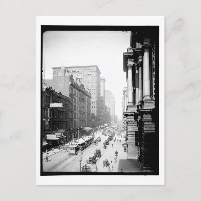 Randolph St., Chicago, Illinois Vintag Postkarte (Vorderseite)