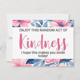 Random Act of Kindness" Motivierend Postkarte