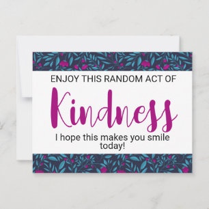 Random Act of Kindness" Motivierend Postkarte