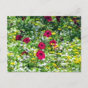 Random Acts of Kindness Postcard - Wildblumen Postkarte