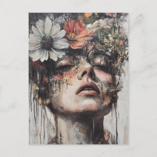 Random Art Meine Katze machte mir Blume Postkarte