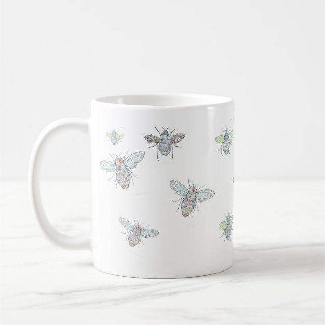 Random Bumble Bees Kaffeetasse (Links)