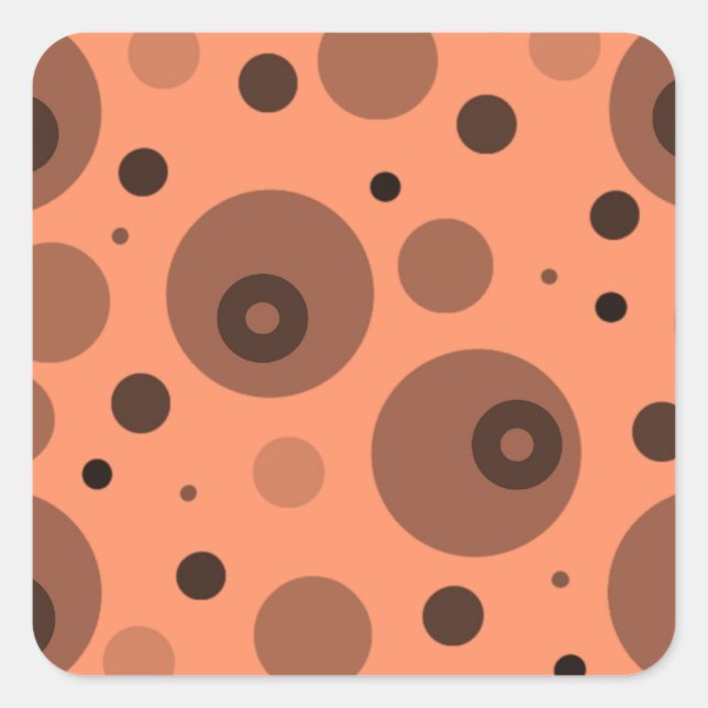 Random Circles and Dots Quadratischer Aufkleber (Vorderseite)