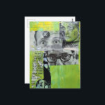 Random Collage Vintage Faces Postkarte<br><div class="desc">A mixed media collage made and photographed by Angelandspot in the year 2026 with a selection of black and white vintage random faces from a magazine from 1968.</div>